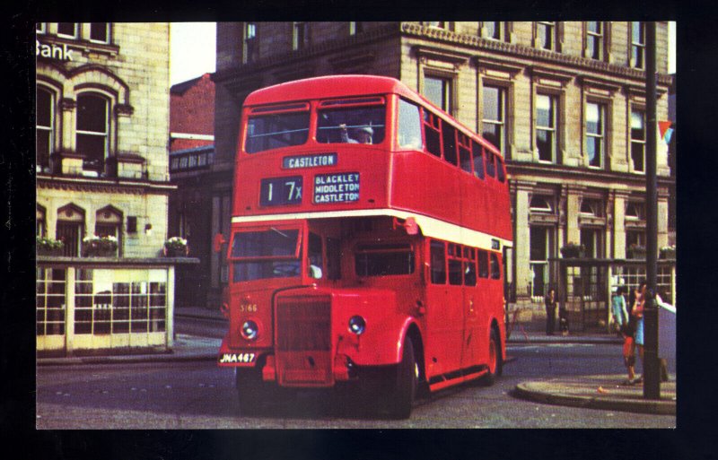 tm5576 - Manchester City Transport Bus no 3166 to Castleton - postcard