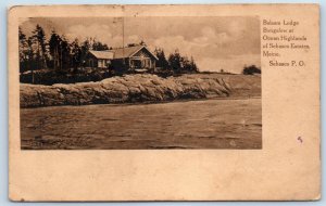 1910 Sebasco Estates Maine Postcard Balsam Lodge Bungalow Ocean Highlands Posted