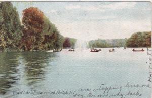 New York Buffalo View Of Lake In In Delaware Park 1907