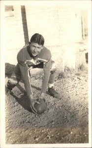 Football Player Pat McNamara Salida Spartans Colorado 1935 Real Photo Postcard