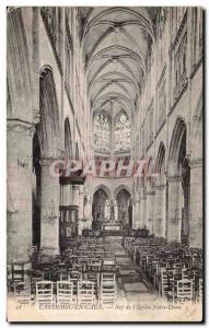 Caudebec en Caux - Nave of & # 39Eglise Notre Dame - Old Postcard