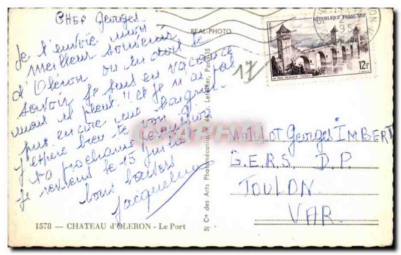 Old Postcard Chateau D Oleron Port