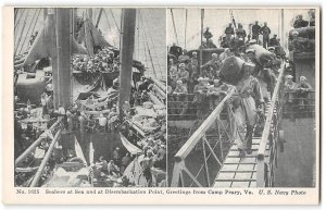 Seabees Disembarkation Point CAMP PEARY, VA Navy WWII 1940s Vintage Postcard