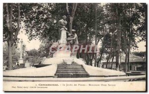 Carcassonne - The Jardin des Plantes Monument Omer Sarraut - Old Postcard