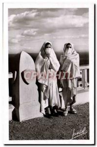 Postcard Modern Moorish Algiers veiled women