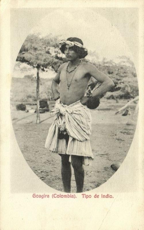 colombia, Native Goagira Indian Male, Tipo de Indio (1910s) Dugand