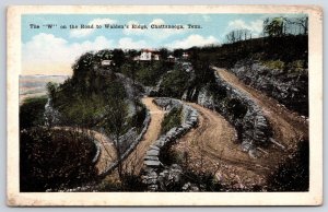 The W On The Road To Waldens Ridge Chattanooga Tennessee Pathway Trail Postcard