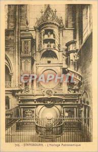 Postcard Old Strasbourg Astronomical Clock