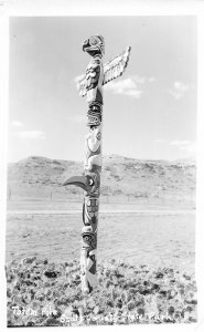 H22/ Native American Indian RPPC Postcard c1910 Scott Co Kansas Totem Pole17