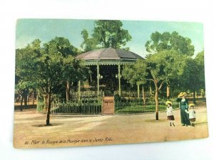 Vintage Postcard Nice le Kiosque dela Musique dans le Jardin Public France