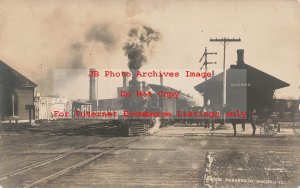 Depot, Illinois, Macomb, RPPC, Chicago Burlinton & Quincy Railroad Station