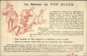 Military Political Propaganda - French/German WWI LE RETOUR DE VON KLUCK pc