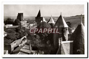 Old Postcard Carcassonne La Cite de la Cite Interior