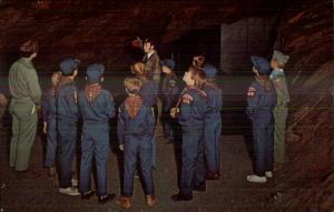 Harpers Ferry WV Boy Scout Troup in Caverns Postcard