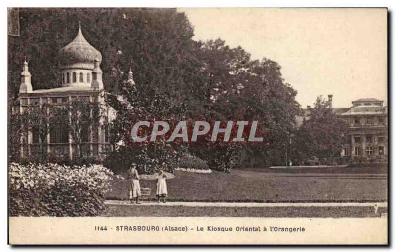 Old Postcard Strasbourg The Oriental Kiosk At L & # 39Orangerie