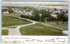 General View form Algonquin Hotel St. Andrews New Brunswick CANADA Postcard