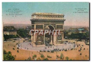 Old Postcard Paris Arc de Triomphe and the Tomb of the Unknown Soldier