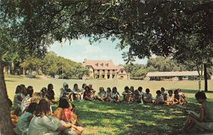 Hunt TX Texas  CAMP WALDEMAR Girls In Circle~Archery Target KERR COUNTY Postcard 