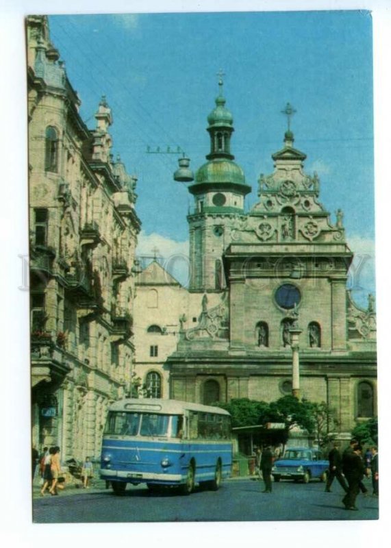 494088 1971 Ukraine Lviv Lvov Reunification Square trolleybus Kropyvnytsky