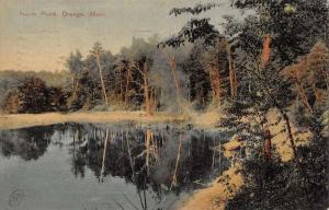 Orange Massachusetts North Pond Waterfront Antique Postcard K63589