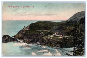 1908 Heceta Head US Light House Oregon OR Antique Posted RPO Postcard