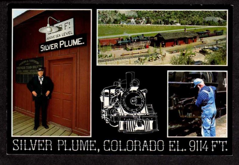 CO Georgetown Loop Railroad Train Station Depot Silver Plume Colorado Postcard