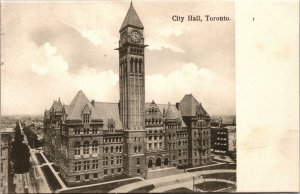 City Hall Building Toronto Canada Scenic Downtown Landmark BW Postcard 