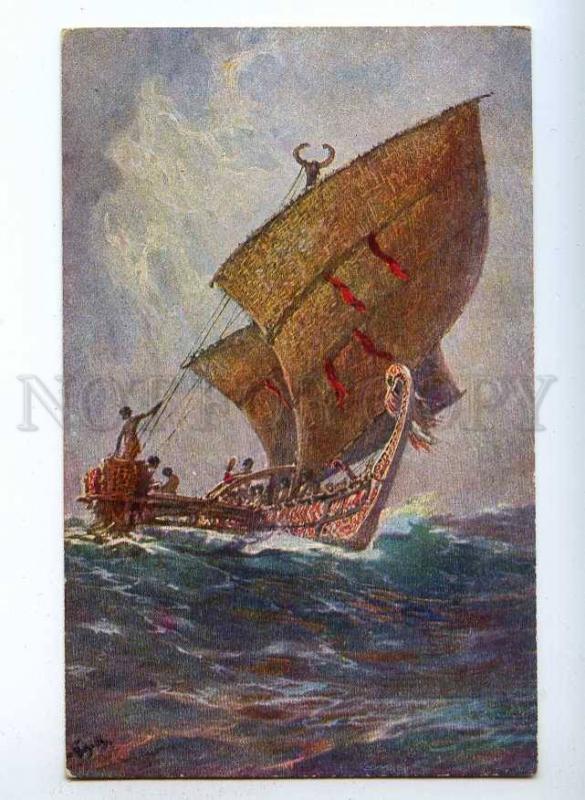 189503 GERMAN COLONIES Ship South Sea by BOHROT Vintage PC