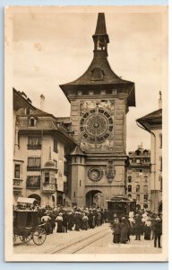 C. 1920 Bern Trolly Clock Buggiej RPPC Postcard F144E