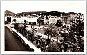 Le Jardin Albert Et Le Casino Nice France Palms Real Photo RPPC Postcard