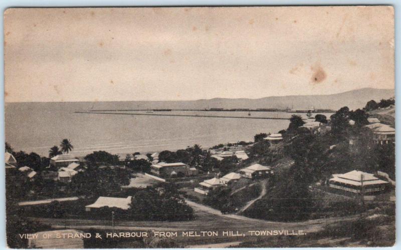 TOWNSVILLE,  Queensland  Australia    STRAND & HARBOR from Melton Hill Postcard