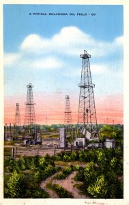 A Typical Oklahoma Oil Field - in the 1940s