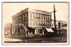 Abilene Kansas Business College RPPC Real Photo Postcard c1909 Postmark