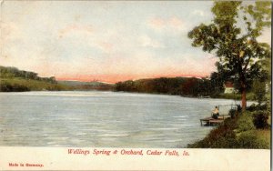 Wellings Spring Orchard Cedar Falls IA Cancel c1907 1c Stamp Postcard UDB PM 