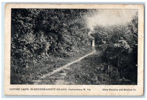 1909 Lovers Lane Blennehassett Island Parkersburg West Virginia Postcard