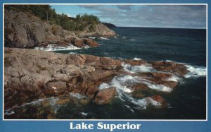 Vintage Postcard The Rugged Shoreline of Lake Superior Largest Great Lakes