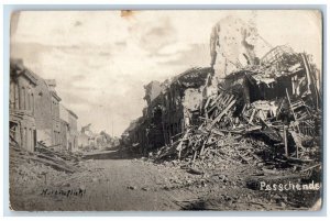 1917 Aftermath Of Battle Of Passchendaele WWI Ypres Belgium RPPC Photo Postcard