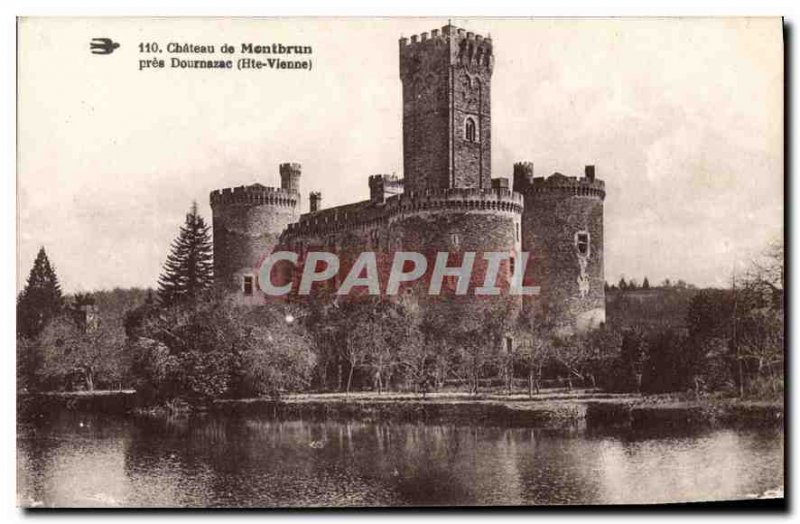 Old Postcard Chateau de Montbrun near Dournazae Haute Vienne