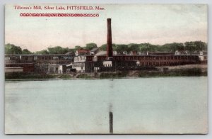 Pittsfield MA Tillotson's Mill Silver Lake 1910 Dalton To Hinsdale Postcard W29