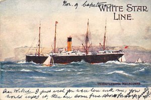 SS Afric White Star Line Writing on back, missing stamp 