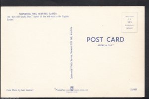 Canada Postcard - The Boy With Leaky Boot, Assiniboine Park, Winnipeg  J738