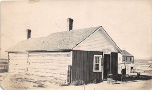 J21/ Hartsel Colorado RPPC Postcard c1910 Log Cabin Post Office Building  239