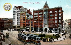 Washington Seattle Trolleys On Pioneer Square