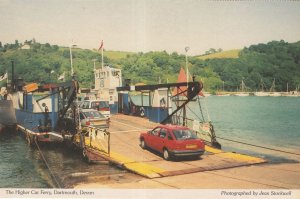 The Higher Car Ferry Dartmouth Devon Loading To Ship Postcard