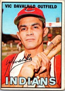 1968 Topps Baseball Card Vic Davalillo Cleveland Indians sk3547