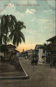 PANAMA CANAL Avenue A After Paving c1910 Postcard