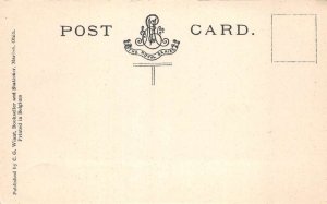 West Liberty Ohio Bird's Eye View, S. Main Street, Vintage Postcard U22916