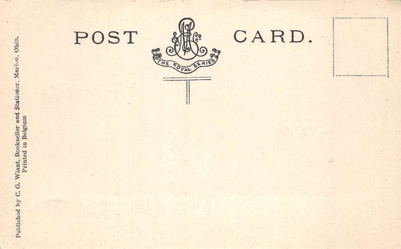 West Liberty Ohio Bird's Eye View, S. Main Street, Vintage Postcard U22916