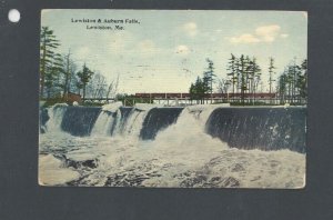 Real Photo Post Card 1914 Lewiston ME Lewiston & Auburn Falls