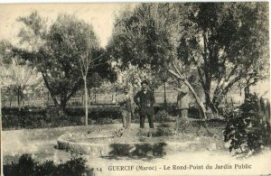 CPA AK MAROC GUERCIF Le Rond-Point du Jardin Public (24881)